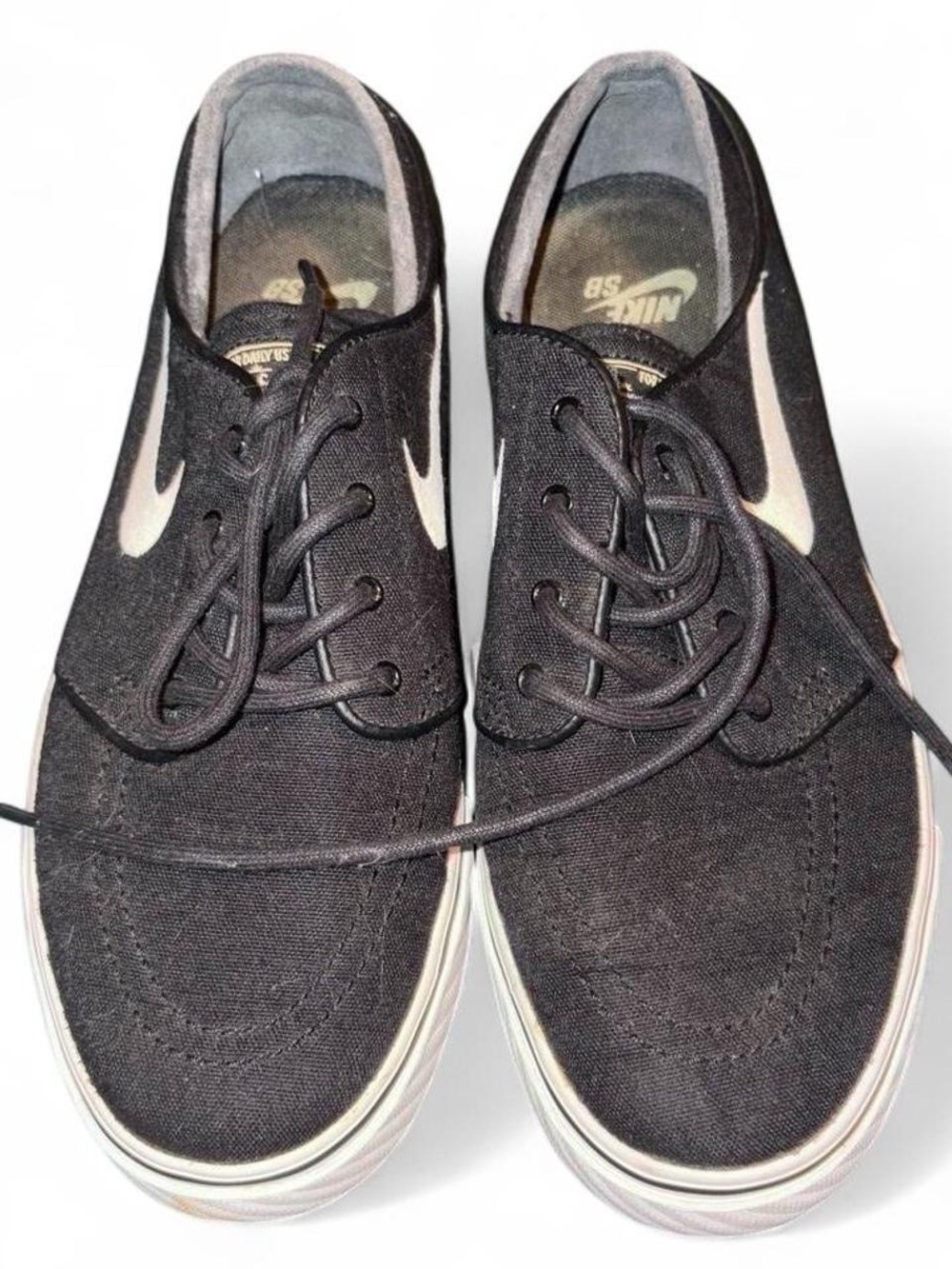 Nike Black and White Canvas Skate Sneakers